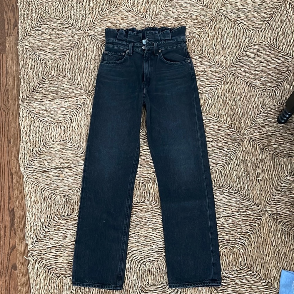 Agolde lettuce waist jeans in color shambles